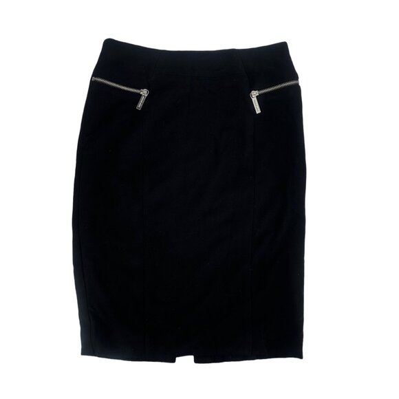 Michael Kors Dresses & Skirts - Michael Kors Black Silver Zipper Accent Pencil Skirt Size 2